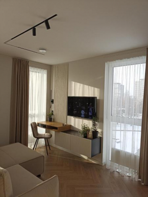 Apartments with a balcony and an impressive terrace on the roof of the house